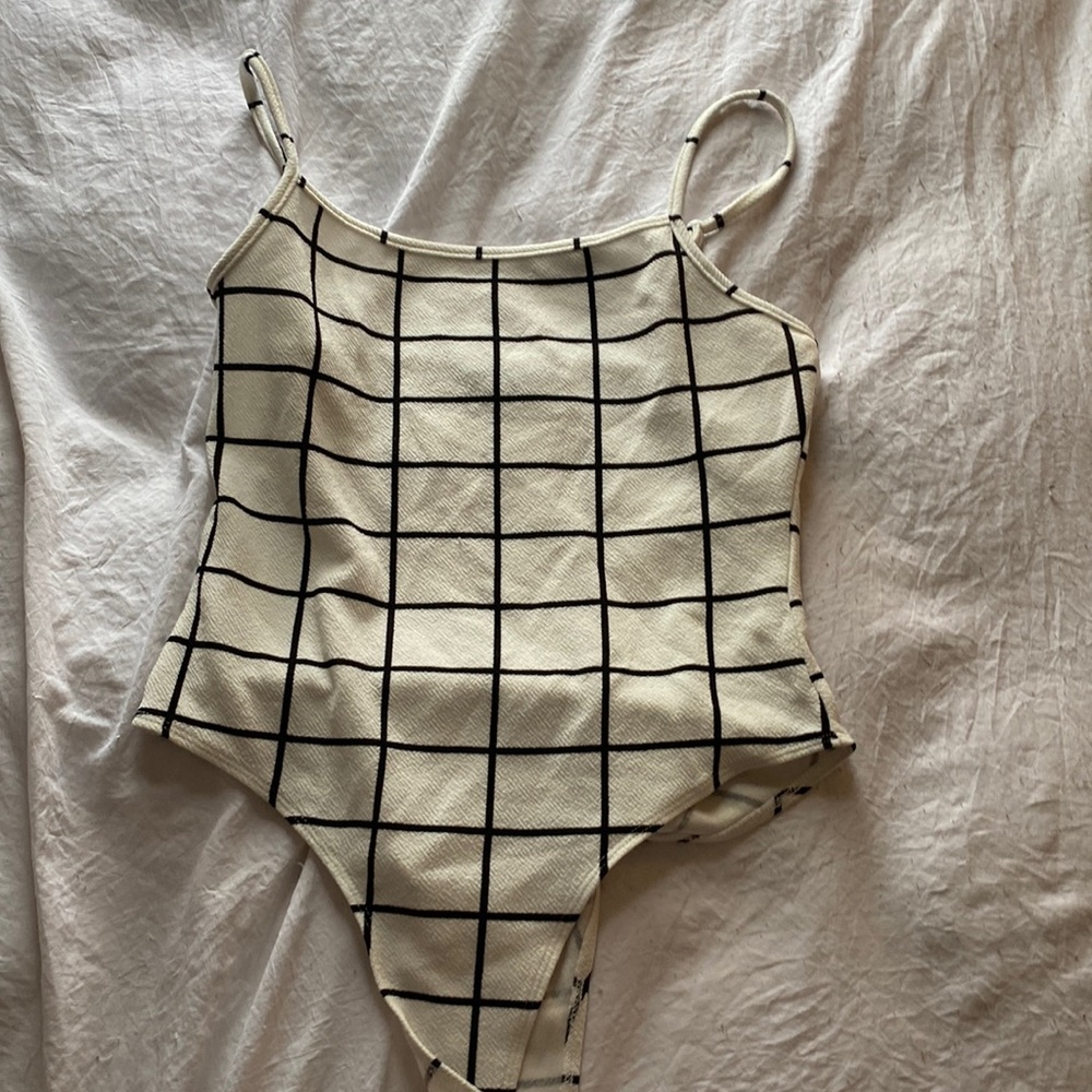 Black and with blouse bodysuit from SHEIN